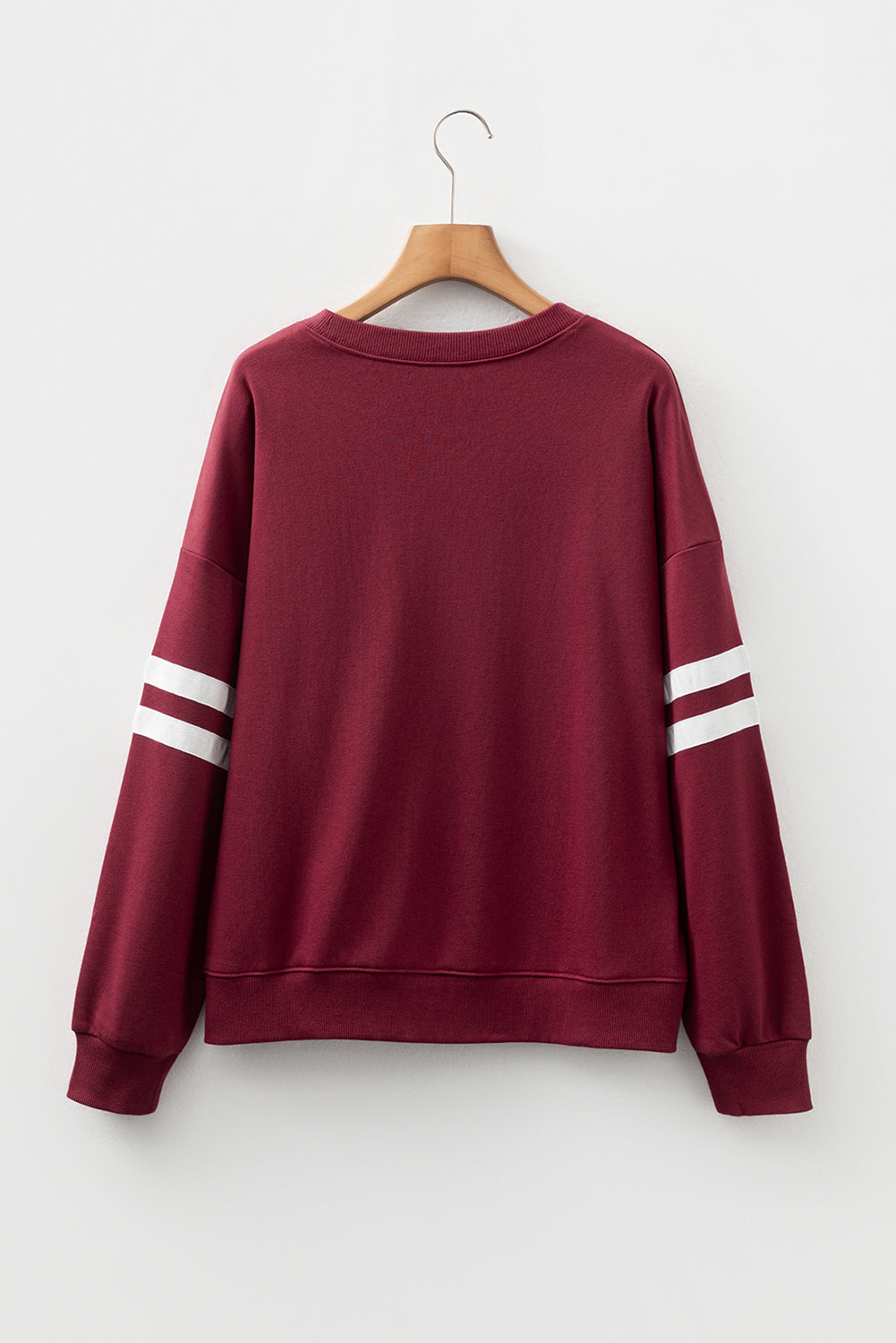 Striped Sleeve Oversized Sweatshirt