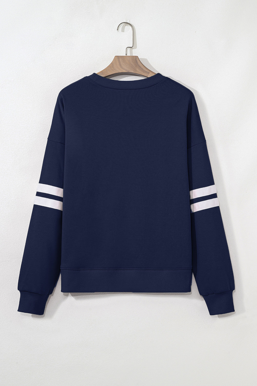Striped Sleeve Oversized Sweatshirt