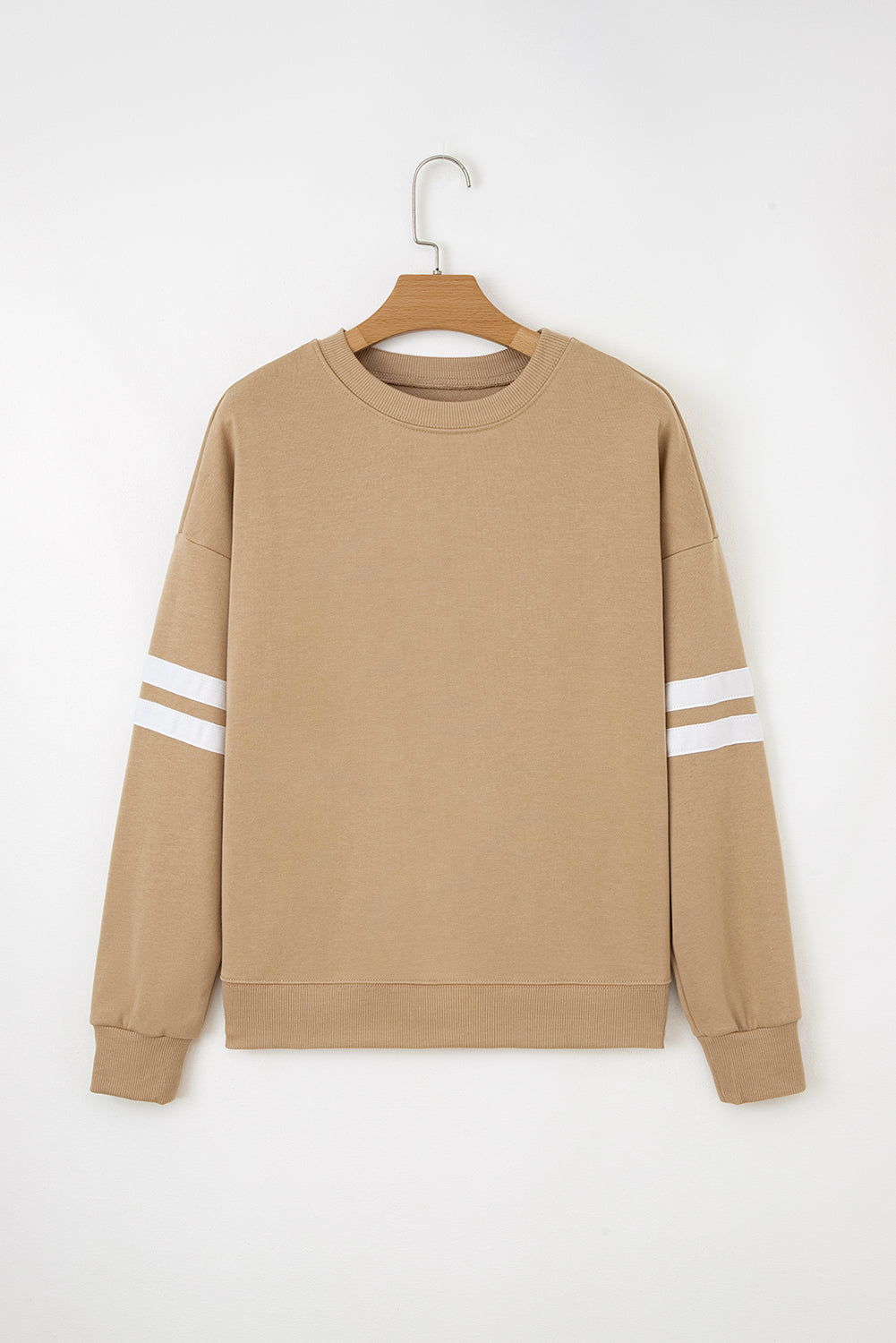 Striped Sleeve Oversized Sweatshirt