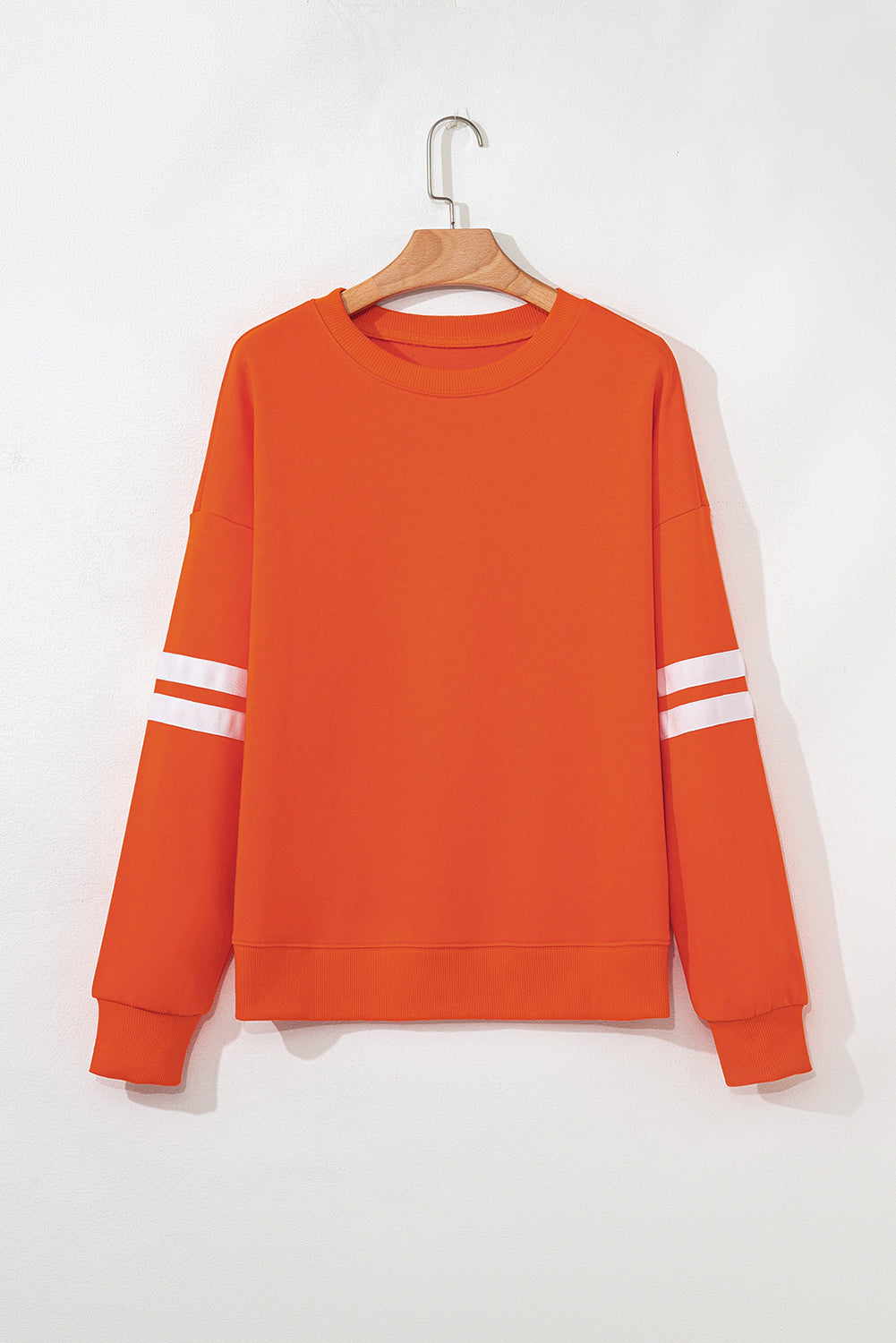 Striped Sleeve Oversized Sweatshirt