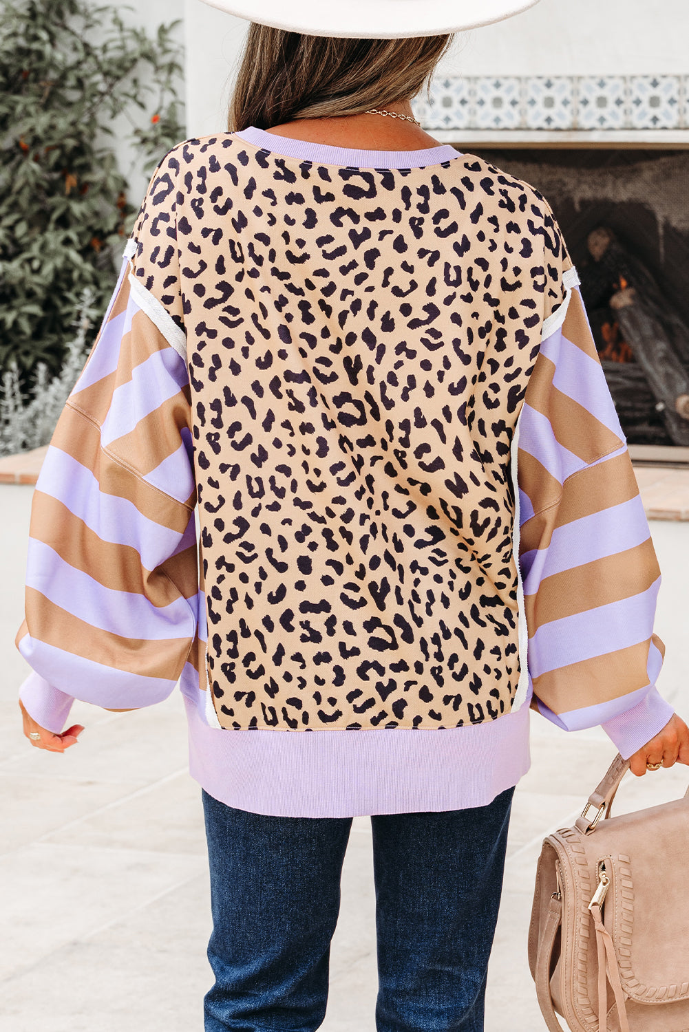 Patchwork Leopard Sweatshirt