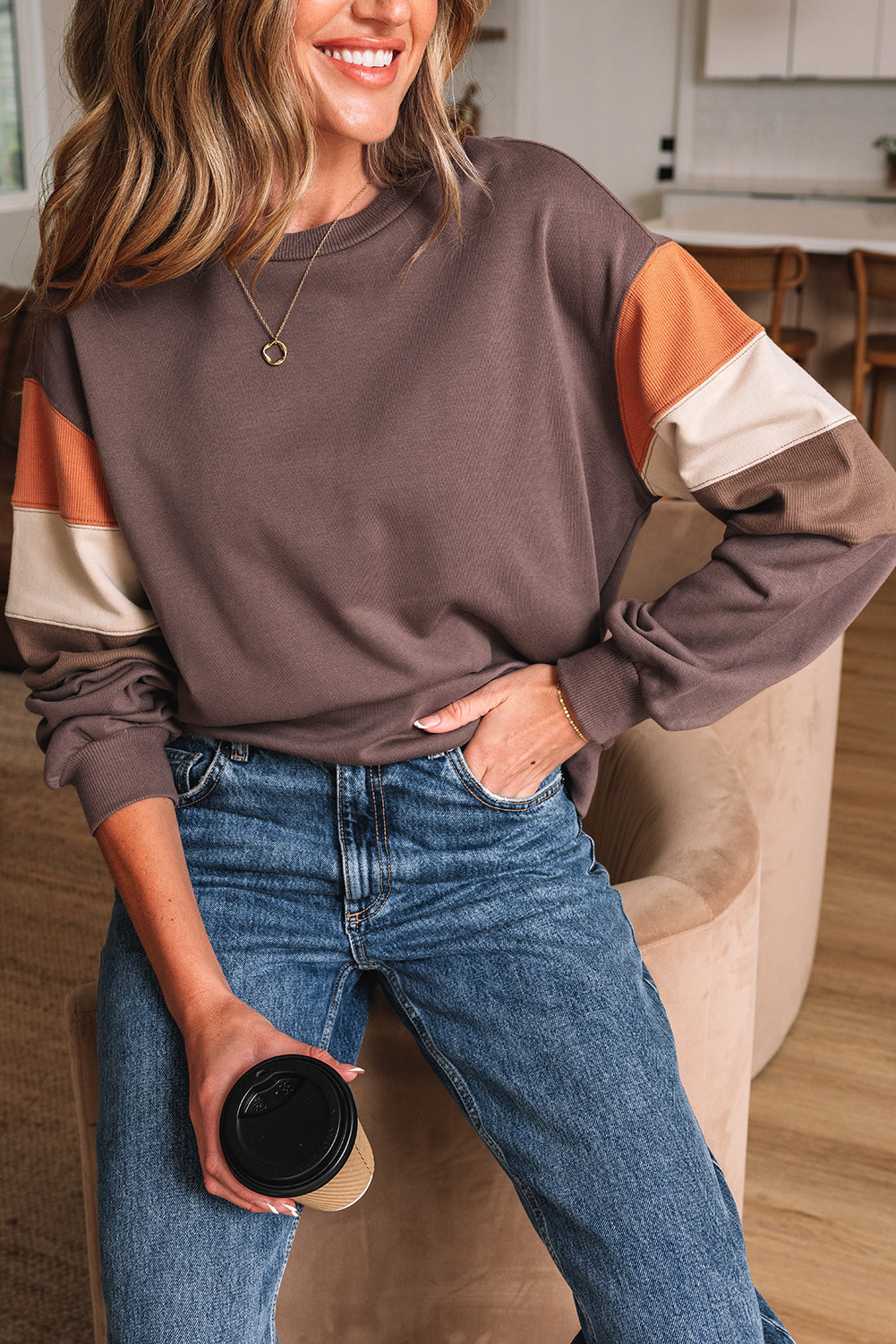Color Block Pullover