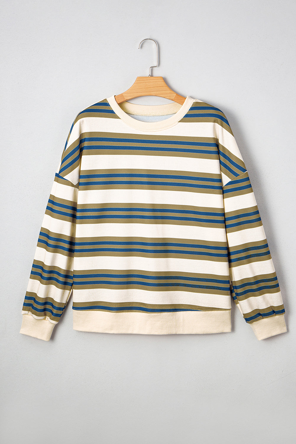 Stripe Pullover Sweatshirt