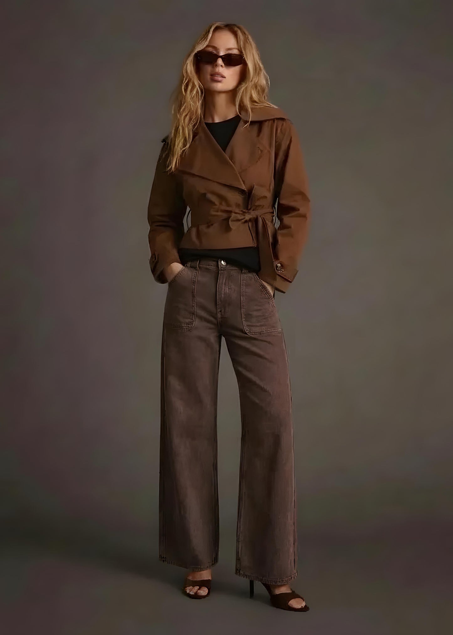 Retro Patch Pocket Jeans