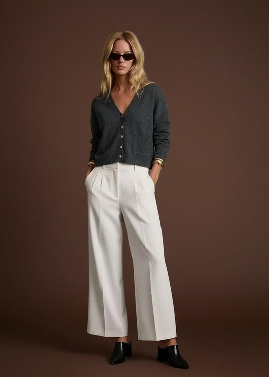 Loose Fit Button Down Cardigan