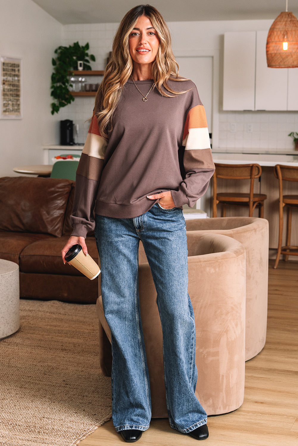 Color Block Pullover