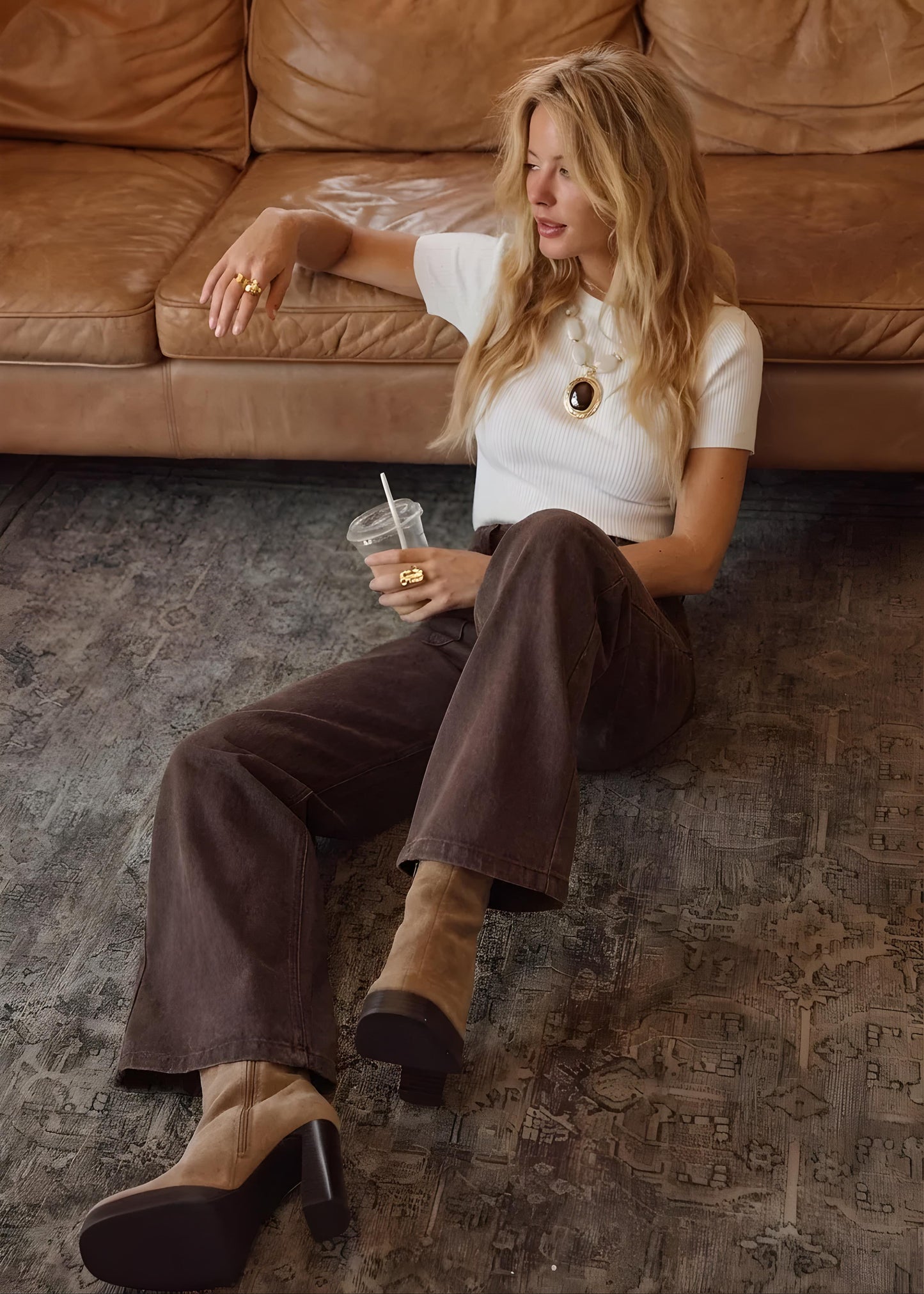 Retro Patch Pocket Jeans