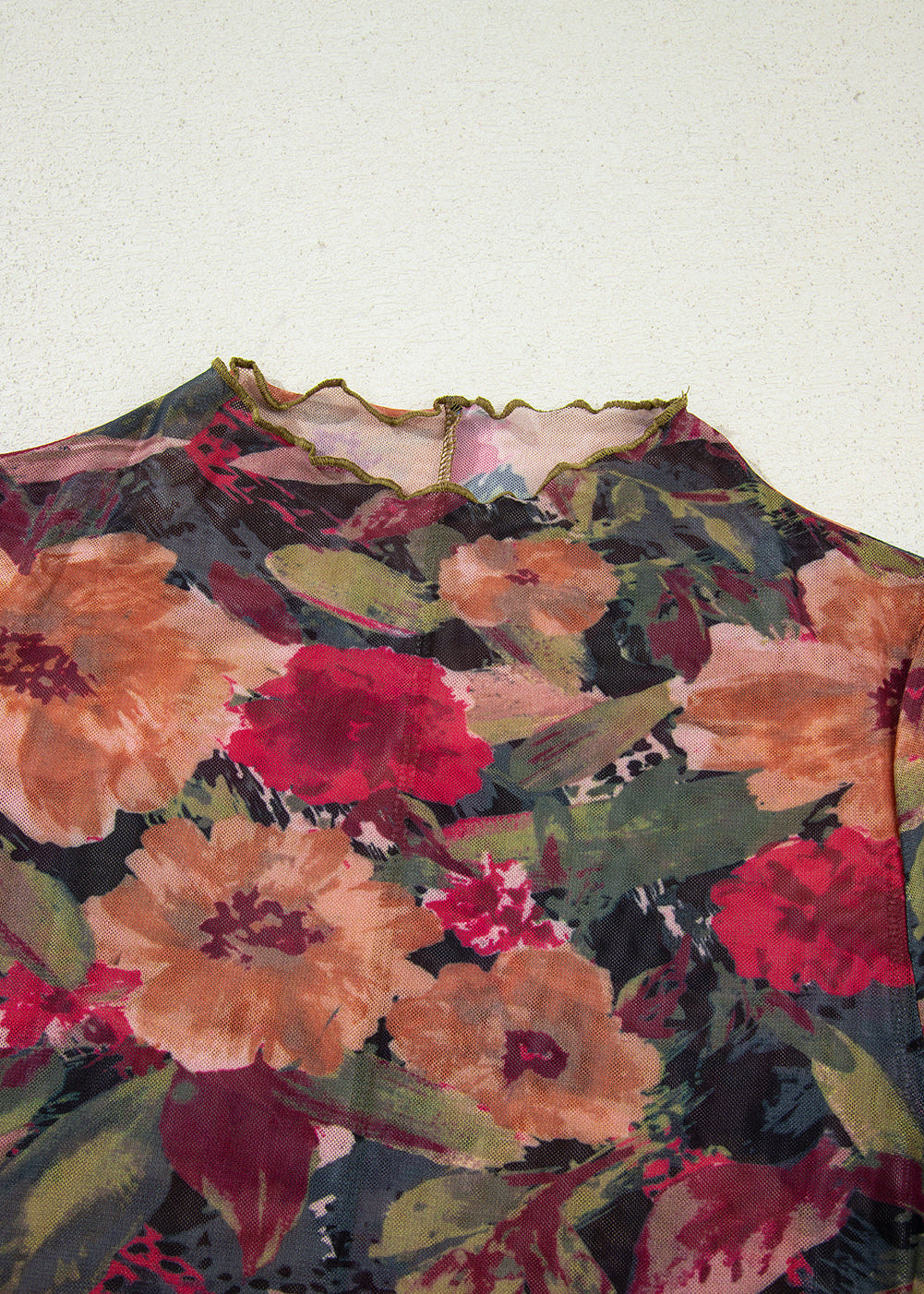 Floral Mesh Top